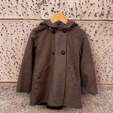 Cappotto quadro marrone I259c