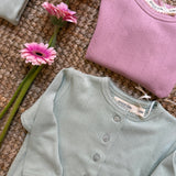 Cardigan lavorazione pointelle verde salvia Pigeon 26POIC