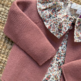Cardigan liscio rosa Mi Lucero x LA NUVOLA LAB I24103