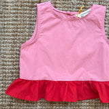 Top bicolor rosso e rosa Compania Fantastica 11421