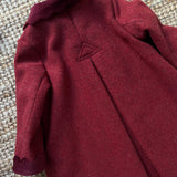 Cappottino lana shetland bordeaux Mariella Ferrari GBA1