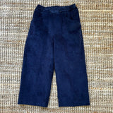 Pantalone LAB wide leg in velluto a costine blu