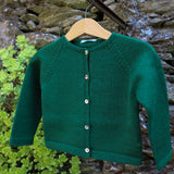 Cardigan girocollo verde scuro Mi Lucero x LA NUVOLA LAB I24064
