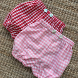 Bloomers LAB coulotte in cotone vichy rosso e bianco
