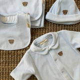 Tutina in ciniglia azzurra con orsetto BEAR53 BabyGi