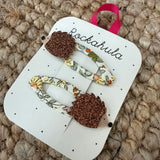 Pack mollettine clips riccio glitter