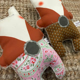 Pupazzo VOLPE mis. grande - Tessuti e Vissuti capsule x LANUVOLALAB