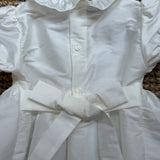 Abito collo frill ricamo punto smock burro Mariella Ferrari ATA1