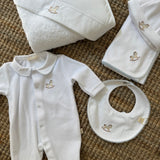 Tutina in ciniglia con cavallino a dondolo azzurro RH53G BabyGi