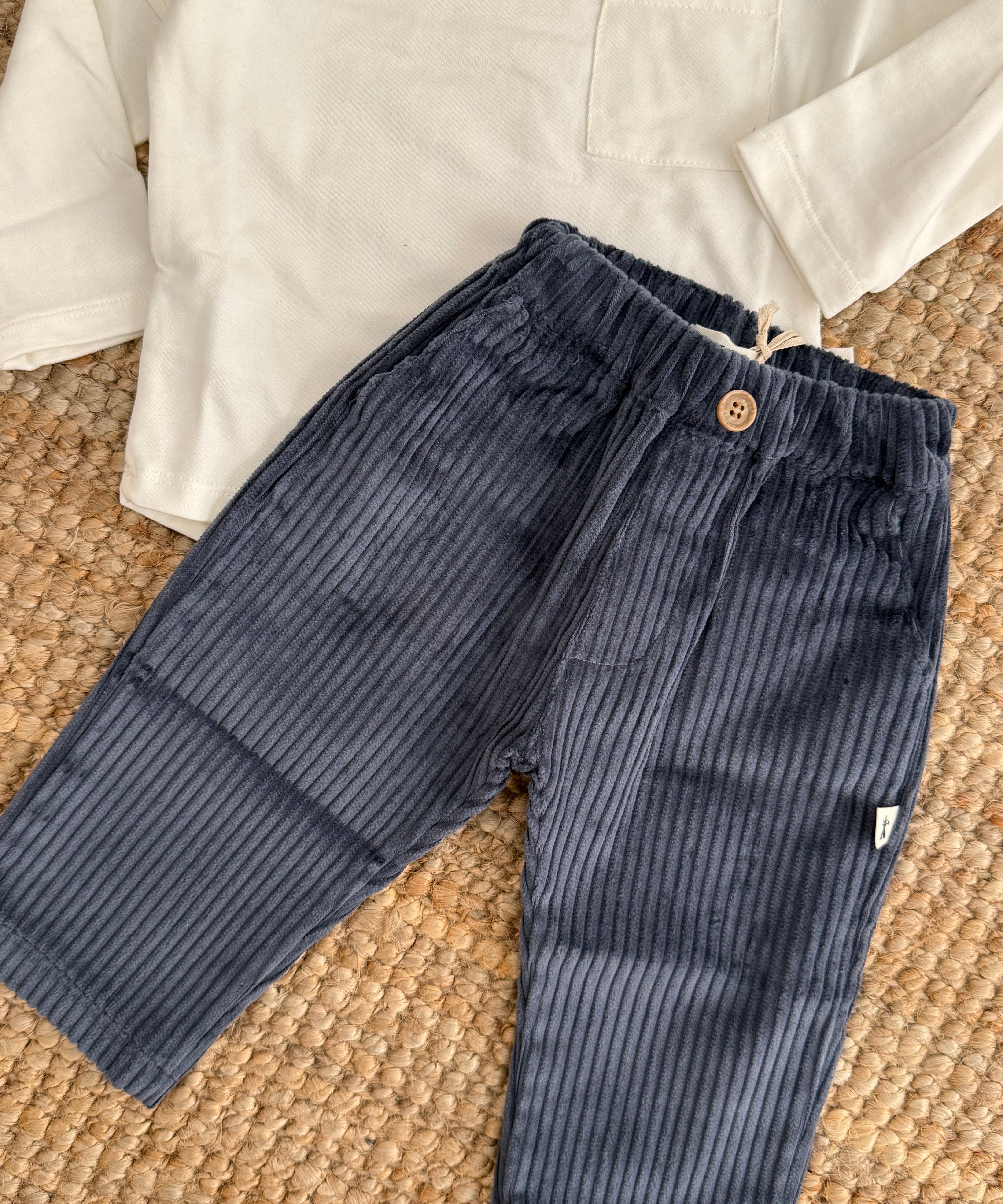 Pantalone velluto a coste avio BK8551 Petit Indi