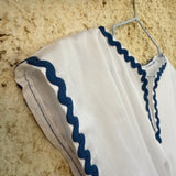 Kaftano LAB bianco con serpentina blu