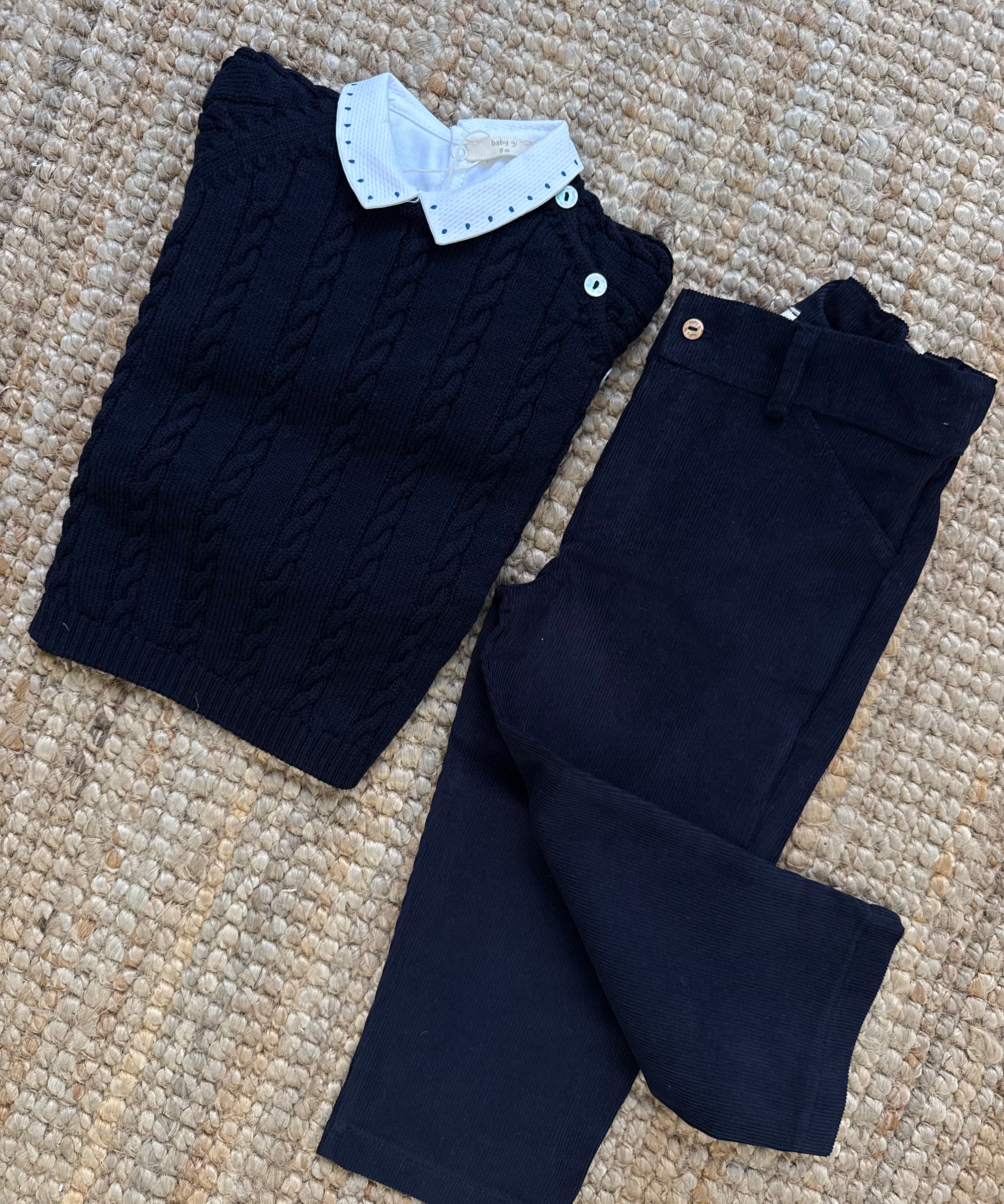 Pantalone in velluto millerighe blu CAS891B BabyGi