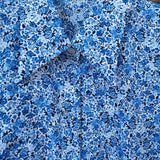 Camicia donna LAB tessuto fiorellini toni dell’azzurro