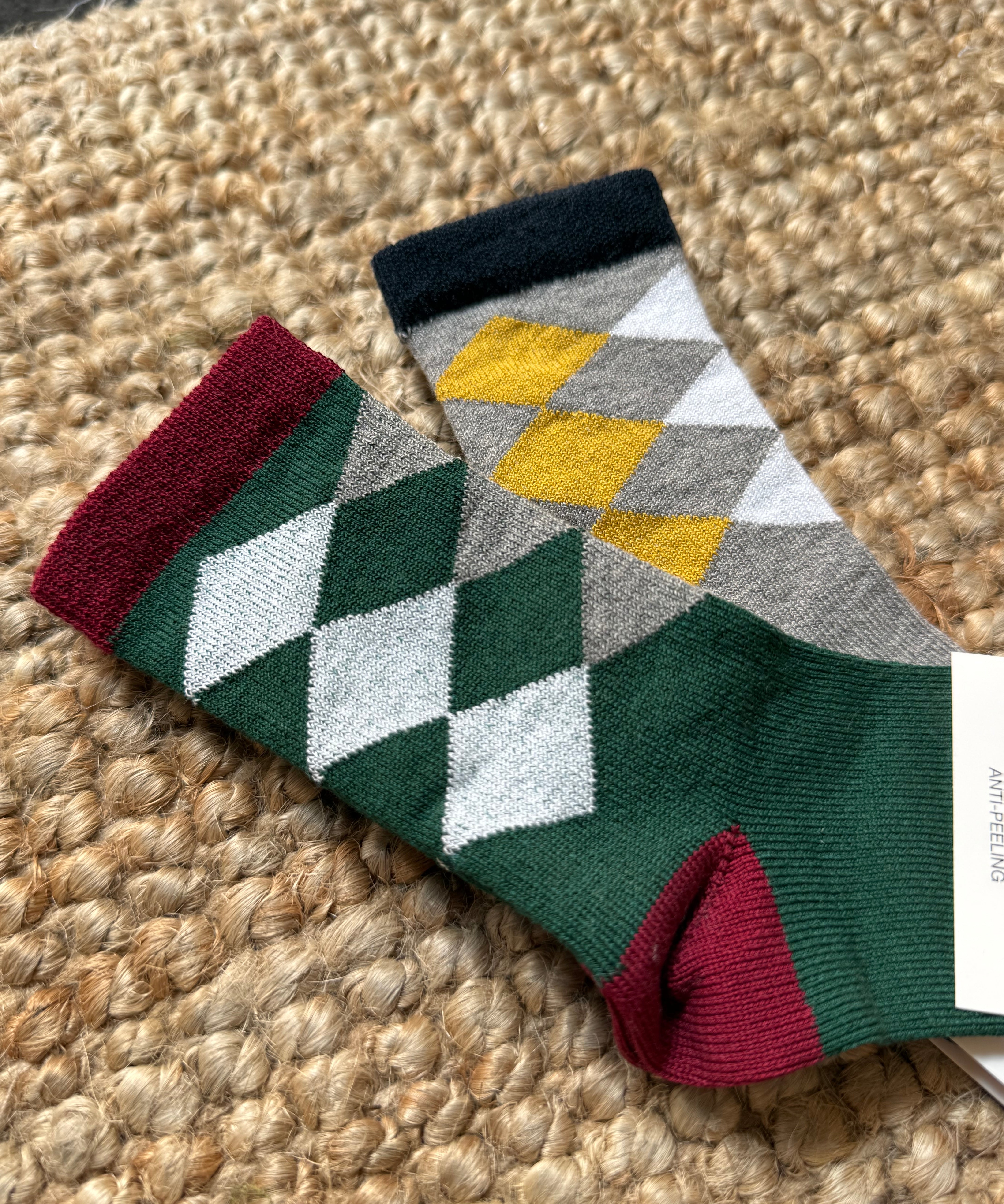 Calzino scacchi in contrasto 1193M