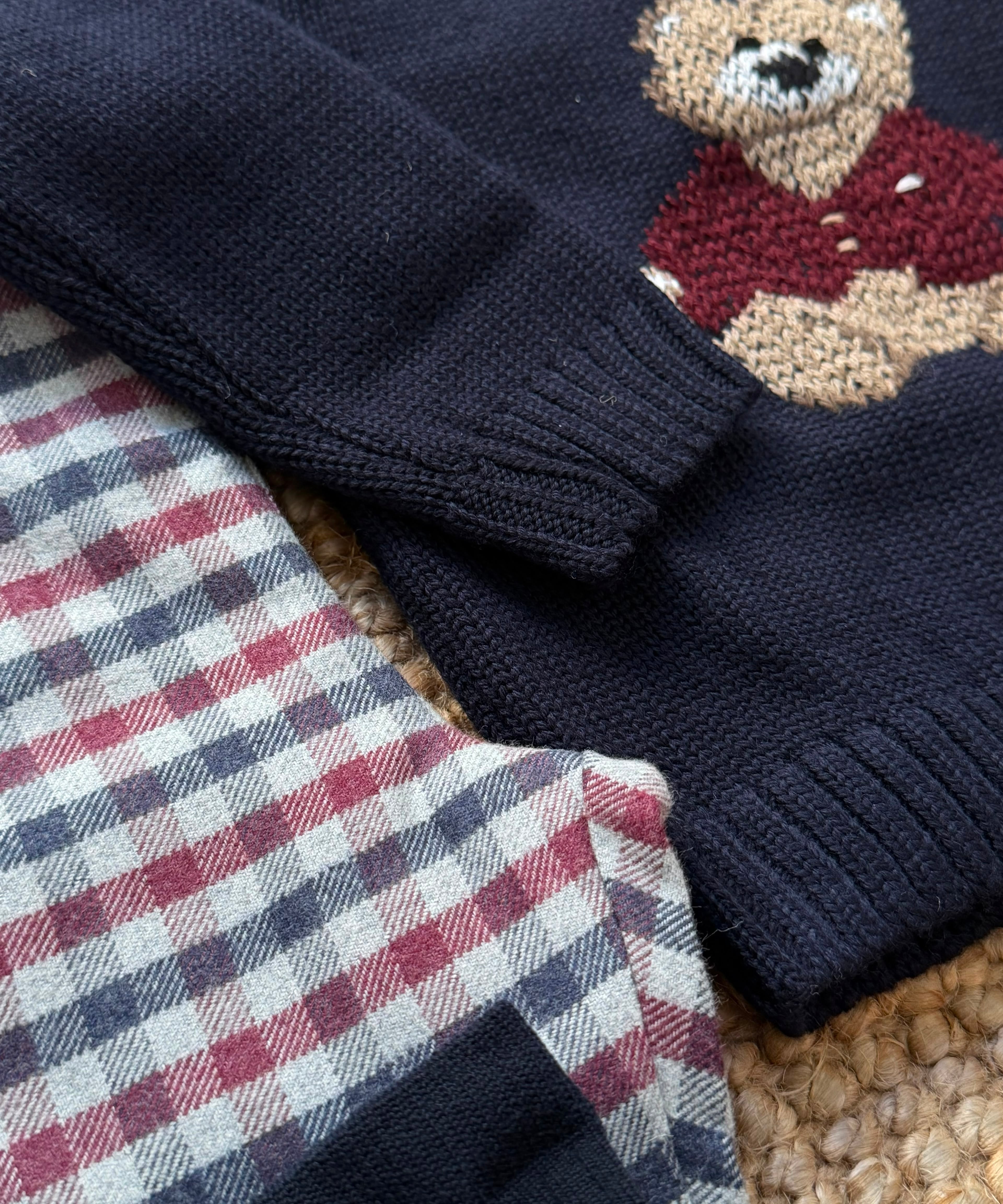 Pantalone quadretto grigio blu e bordeaux La Mascot 562102757