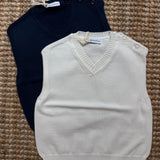Gilet scollo v blu I Ferrarini I2505
