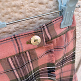 LAB classic red tartan kilt skirt with brooch