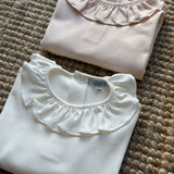 Polo LAB rosa con colletto frill
