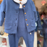 Completo blu avio giacchina e salopette 138315 138304 Time to Bloom