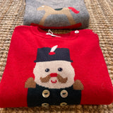 FCCB211GFLL Mixed Cashmere Christmas Sweater with Soldier Intarsia