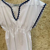 Kaftano LAB bianco con serpentina blu