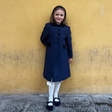 Blue wool coat I241004