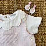 Body newborn colletto petalo con cuori ricamati DBV251804