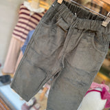 Pantalone velluto a coste verde 138502 Time to Bloom