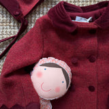 Cappottino lana shetland bordeaux Mariella Ferrari GBA1