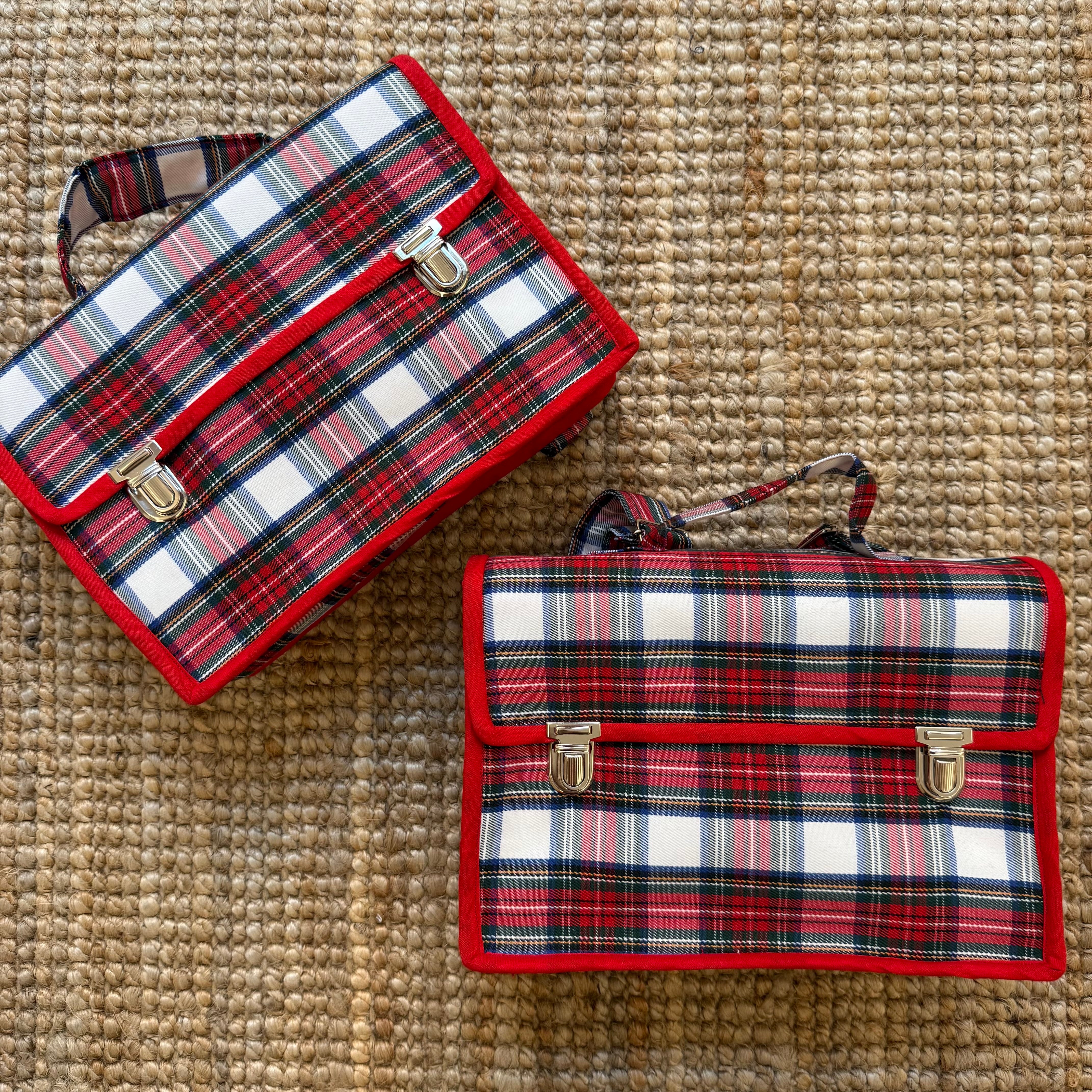 Cartella zainetto LAB tartan base latte