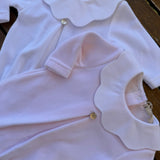 Pink crewneck cardigan newborn Mi Lucero x LA NUVOLA LAB I24064