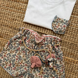 T-shirt taschino frill fiorellini azzurro Time to Bloom 133105