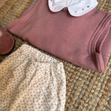 Pantalone in velluto millerighe stampa fiorellini HE89G BabyGi