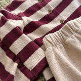 Completo newborn rigoni rosa e bordeaux e pantalone basic 138409 138305 Time to Bloom