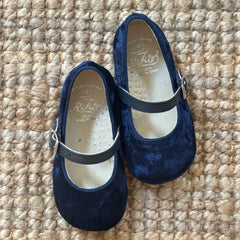 Ballerine velluto blu B2601