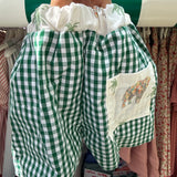 Costume boxer LAB in cotone vichy dettagli jungla