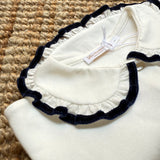 Polo colletto bordato in velluto blu La Mascot 541204002