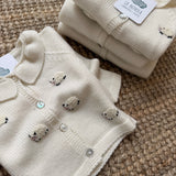 Cardigan colletto frill latte Mi Lucero x LA NUVOLA LAB I25273