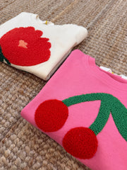 Felpa ciliegie ricamo fluffy Compania Fantastica 42432