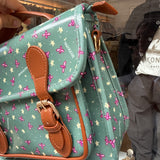 Borsa cartella media ottanio fantasia apine con tracolla Naj-Oleari
