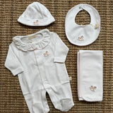 Tutina cavallino a dondolo ricamato dettagli rosa RH53GM Baby Gi