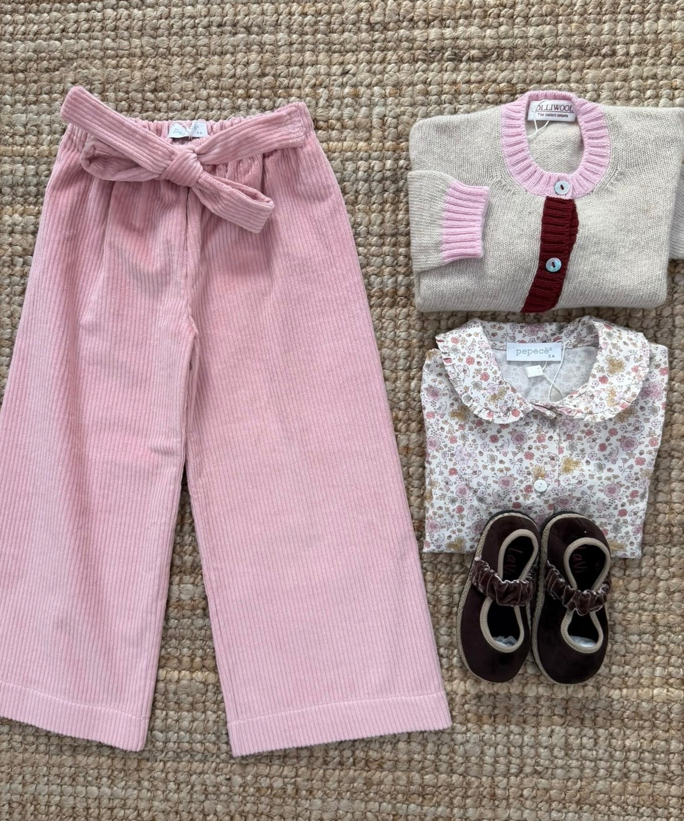 Camicetta fiorellini rosa collo tondo rouches 7323 63 Pepecè