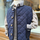 Gilet trapuntato blu 3435 Marae
