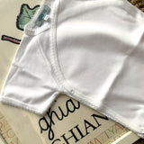Body newborn incrociato profili bianchi BG56MC