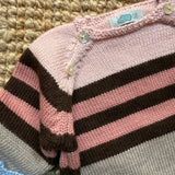 Maglione righe tortora rosa Mi Lucero x LA NUVOLA LAB I25284