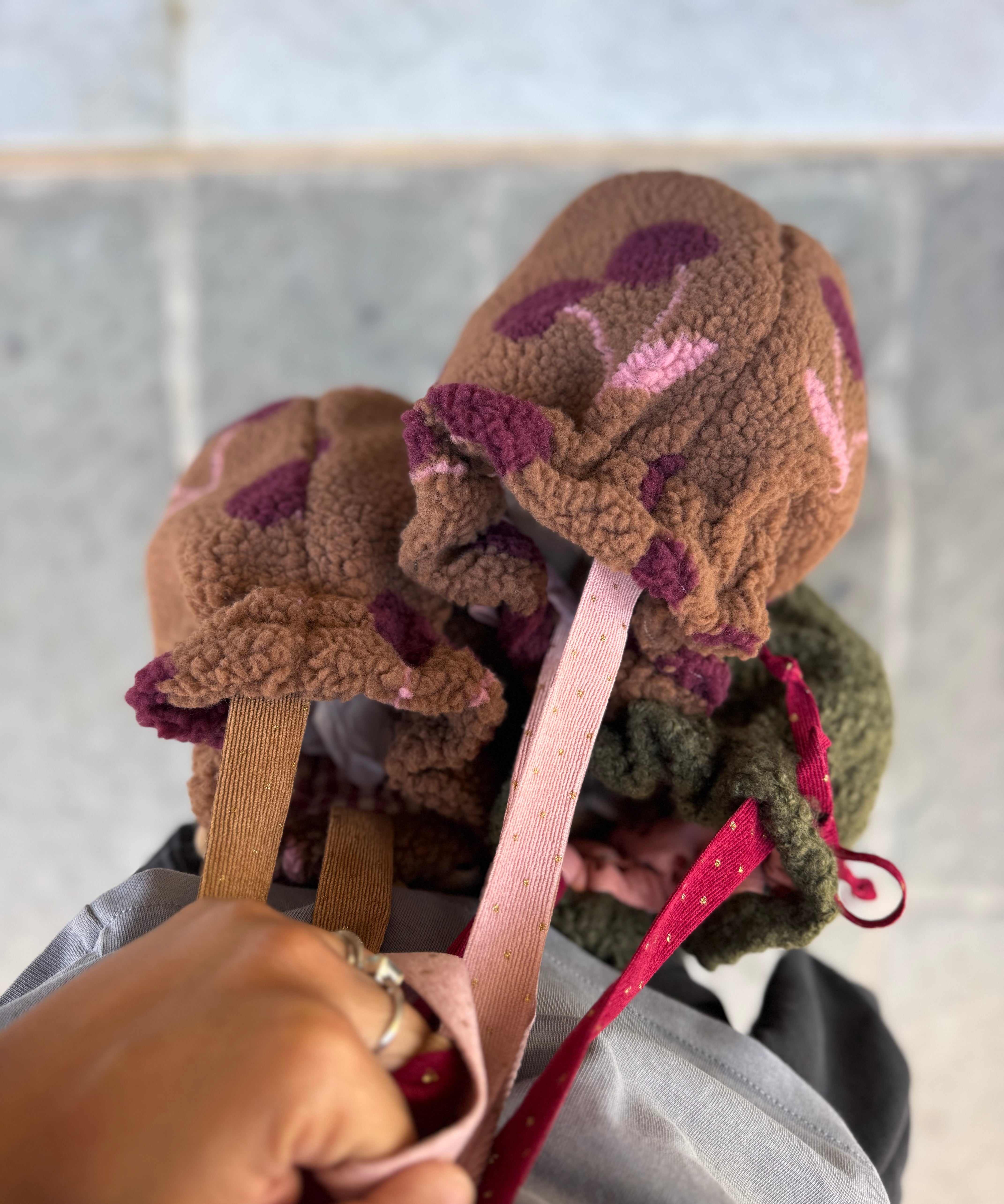 Borsa bucket LAB teddy ciliegie