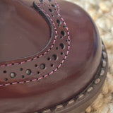 Scarpe pelle lucida stringata bordeaux B3125