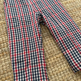 Pantalone in flanella quadretto rosso e blu Malvi F26B210PNNC