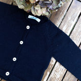 Navy Blue Crewneck Cardigan Newborn Mi Lucero x LA NUVOLA LAB I24064