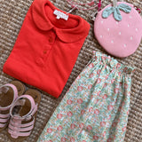 Polo con colletto rotondo arancio Mariella Ferrari CAI9